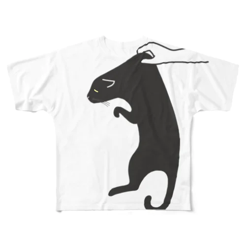 つまみだされねこ フルグラフィックTシャツ