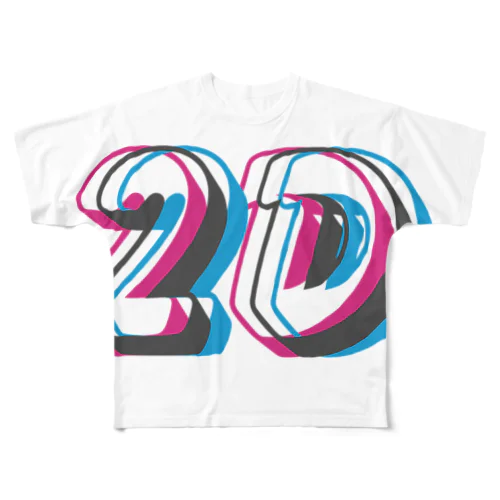 アナグリフ2D All-Over Print T-Shirt