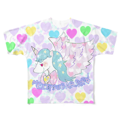 MELTY SUGAR POPユニコーン フルグラフィックTシャツ