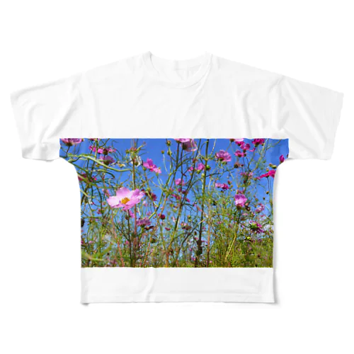 秋桜1 フルグラフィックTシャツ
