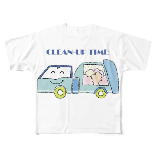 ゴミ収集車くん フルグラフィックTシャツ