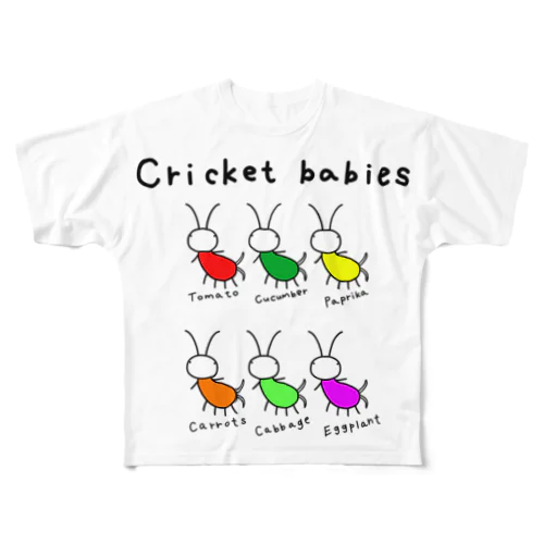 コオロギの赤ちゃん Cricket babies All-Over Print T-Shirt