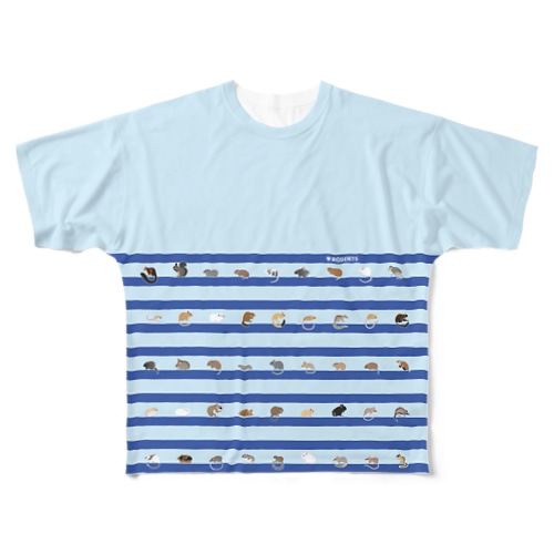 LOVE RODENTS　S / M All-Over Print T-Shirt