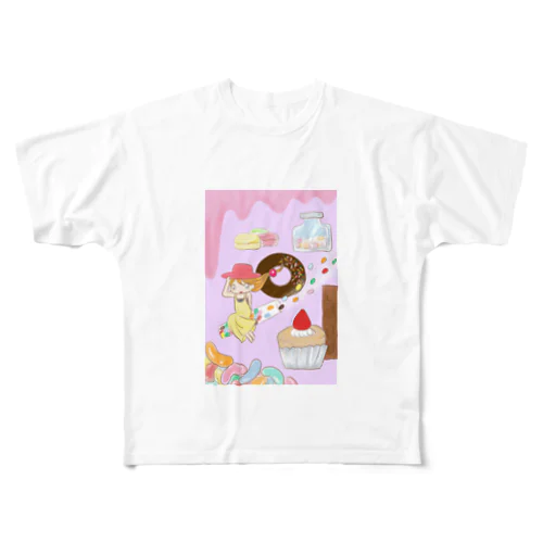 sweet world フルグラフィックTシャツ