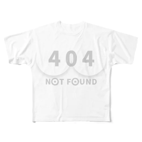 404 NOTFOUND(胸がない) フルグラフィックTシャツ
