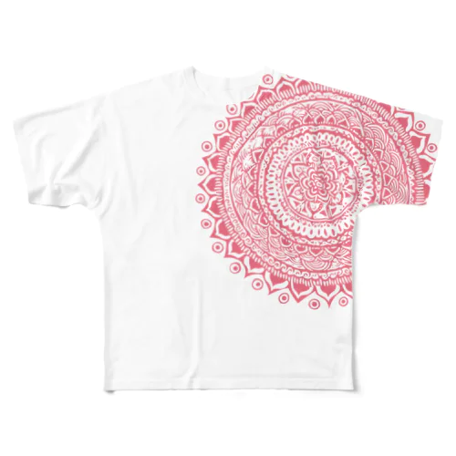 サークル・ピンク フルグラフィックTシャツ