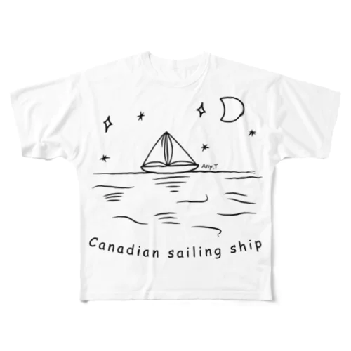 Canadian sailing ship フルグラフィックTシャツ