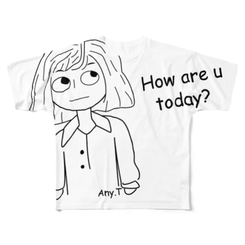 GIRL フルグラフィックTシャツ