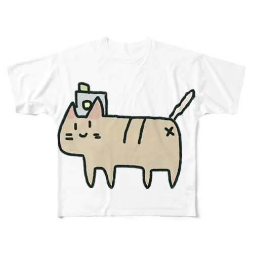 カメラ猫 フルグラフィックTシャツ