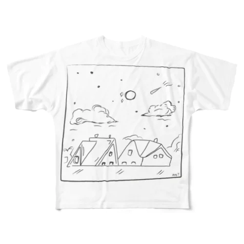 Starry night フルグラフィックTシャツ