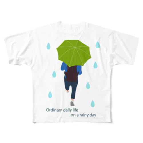 平凡な雨の日 All-Over Print T-Shirt