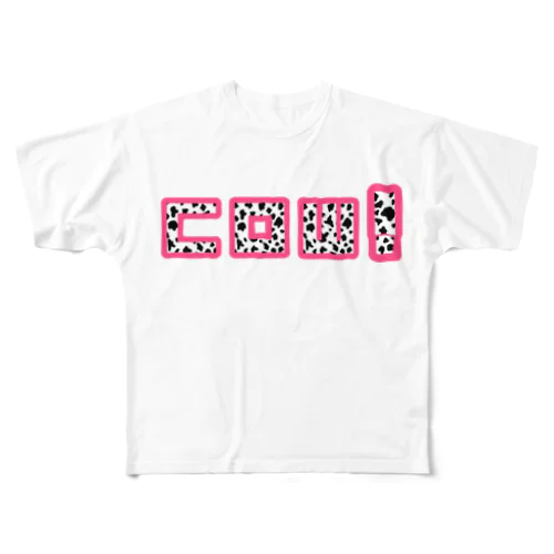 ＣＯＷ！うし柄 All-Over Print T-Shirt