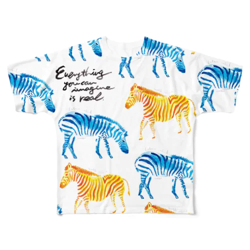 zebra フルグラフィックTシャツ