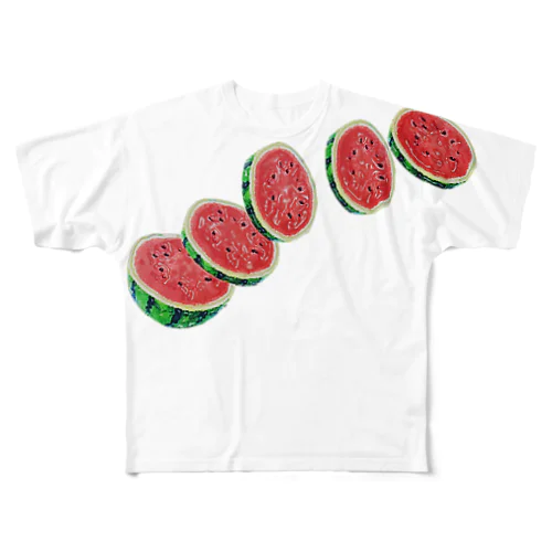 すぱぱぱーん All-Over Print T-Shirt