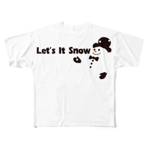 Let it snow フルグラフィックTシャツ