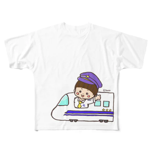 ゆうくんの乗り物シリーズ(新幹線) All-Over Print T-Shirt