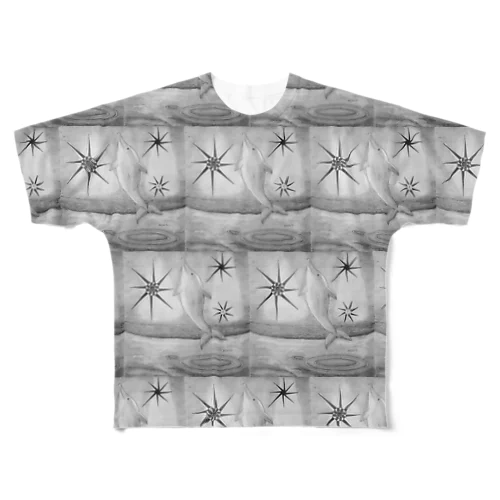 イルカ飛ぶ！ All-Over Print T-Shirt