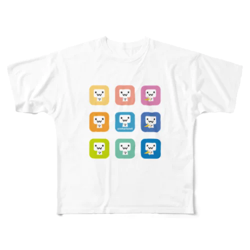 カラフルマリオくんTシャツ フルグラフィックTシャツ