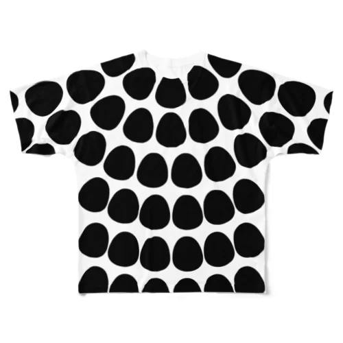 求心大きなドット柄Sサイズ用 All-Over Print T-Shirt