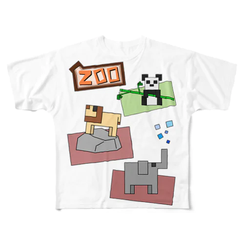 『かくばる』zoo フルグラフィックTシャツ
