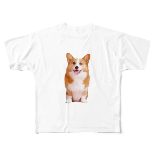 コーギー / corgi フルグラフィックTシャツ