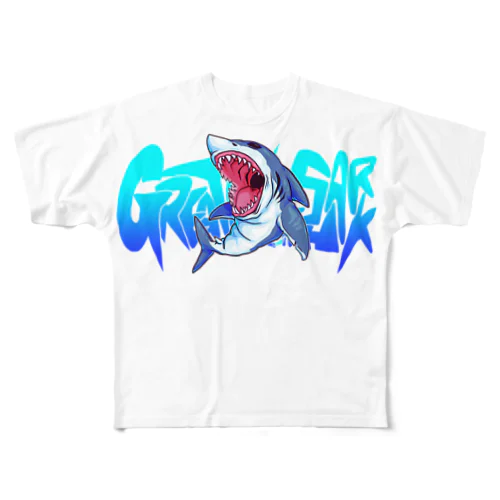 Great whiteおサメ服 All-Over Print T-Shirt