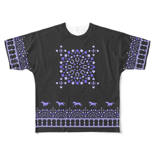 モロッカン駈歩紫S、Mサイズ All-Over Print T-Shirt