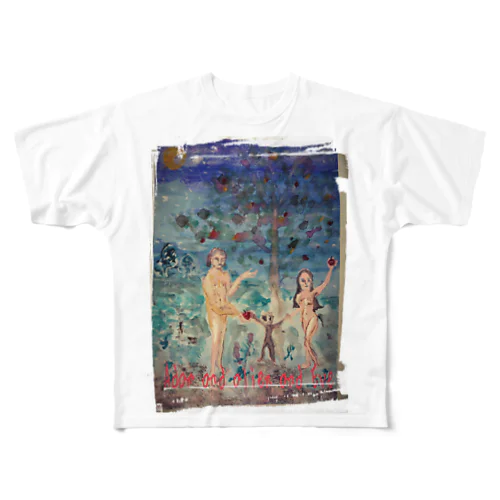 アダムとイブのマブダチ All-Over Print T-Shirt