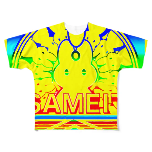 🌟🌈USAMEITA! rainbow🌟yellow gold🌈🌟 フルグラフィックTシャツ