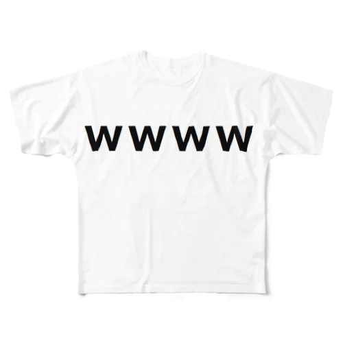 笑 www 大草原 草生える フルグラフィックTシャツ