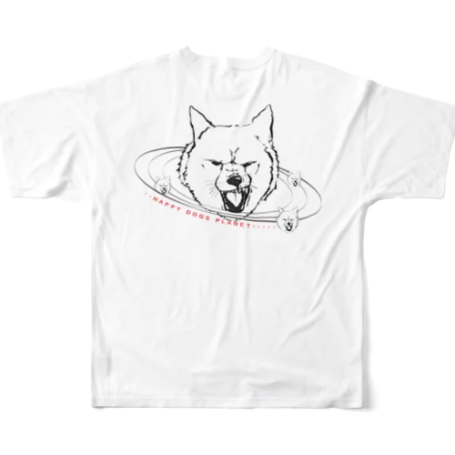 HAPPY DOGS PLANET フルグラフィックTシャツ