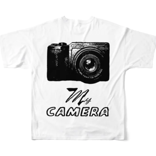 カメラ（My canera）_No.004_BK フルグラフィックTシャツ