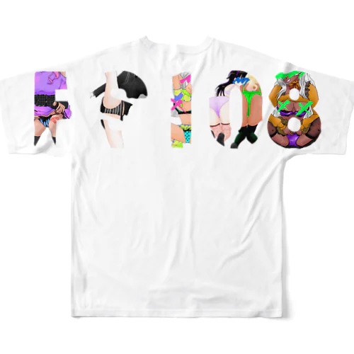 FS108 パンチラGIRLSロゴ All-Over Print T-Shirt