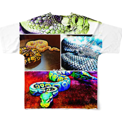 Viper & Python フルグラフィックTシャツ
