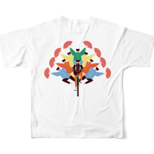 【裏プリント】雑技チャイナガール  All-Over Print T-Shirt