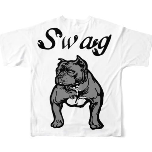 Pitbull Swag フルグラフィックTシャツ