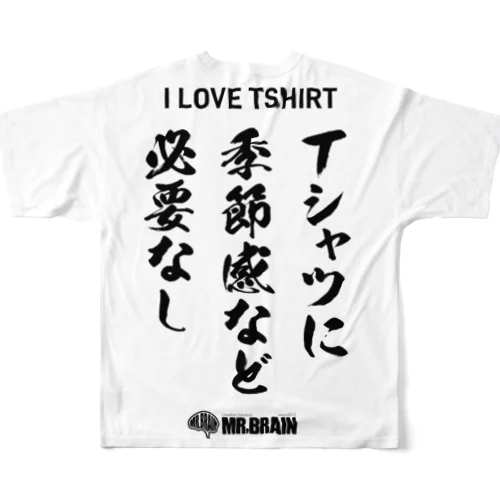 文字T_Tシャツに All-Over Print T-Shirt