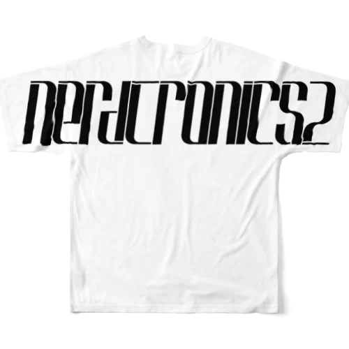 nerdtronics2:バックプリントロゴ(White) フルグラフィックTシャツ