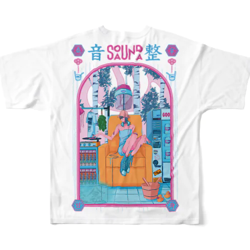 SOUND SAUNA-音整- フルグラフィックTシャツ