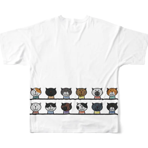 せいぞろいするねこ All-Over Print T-Shirt