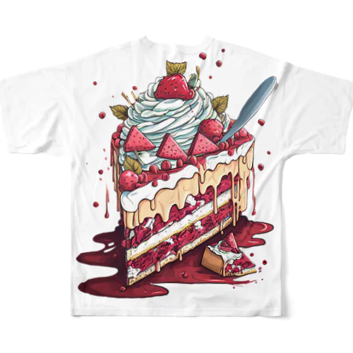 血みどろケーキ All-Over Print T-Shirt