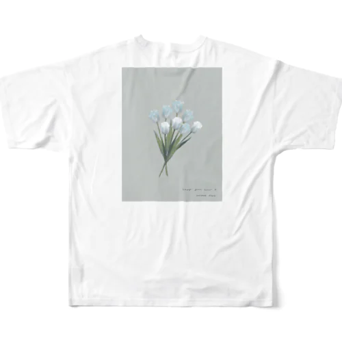 💐 mint green gray × white gray blue . All-Over Print T-Shirt