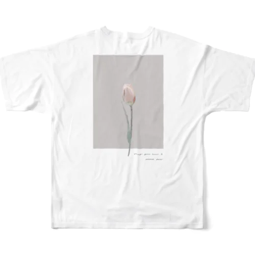 sakura tulip , kusumi pink . フルグラフィックTシャツ