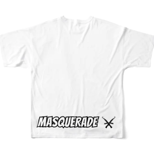 Masqueradeロゴテキスト フルグラフィックTシャツ