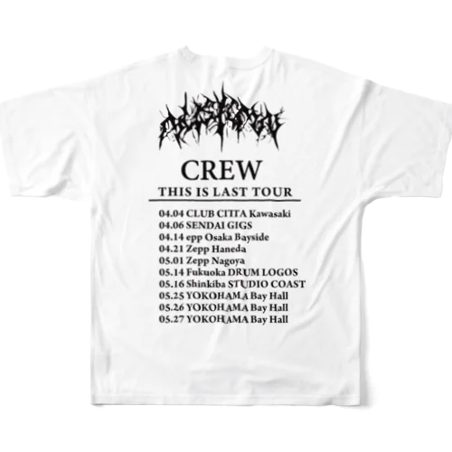 バンドのツアースタッフ風アイテム フルグラフィックTシャツ