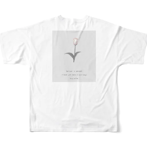 Shabby Chic , Tulip . フルグラフィックTシャツ