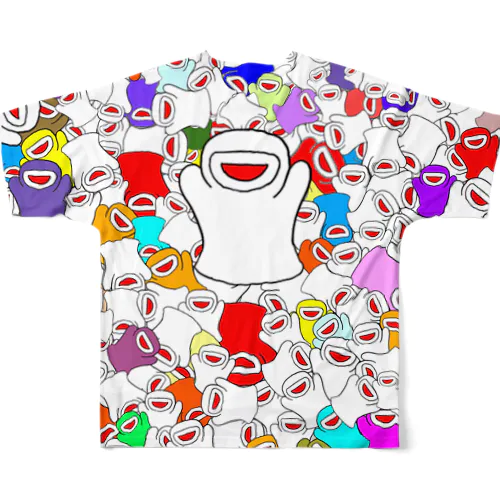 遊庵公式グッズ、笑顔シリーズ All-Over Print T-Shirt