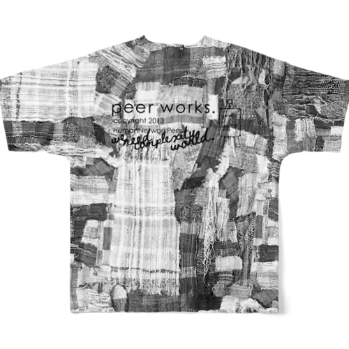 ORIコラージュPRINT-mono フルグラフィックTシャツ