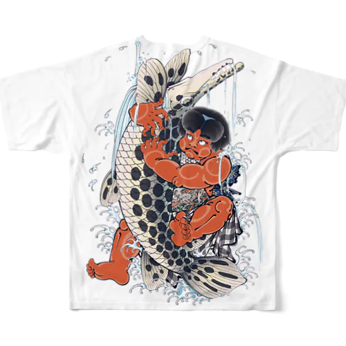 金太郎とスポッテッドガー All-Over Print T-Shirt