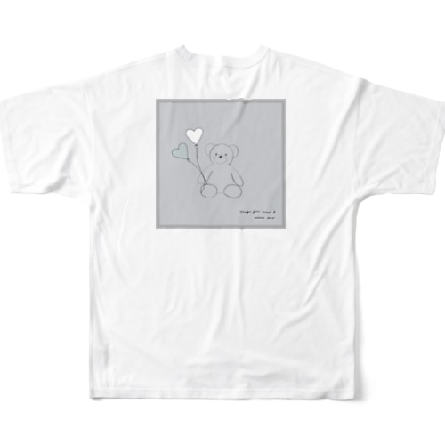 🧸 Bear and heart balloon.  All-Over Print T-Shirt